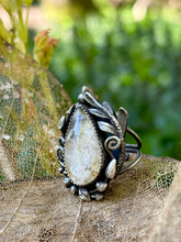 Load image into Gallery viewer, Dendritic Quartz Ring -Fern & Mushrooms-
