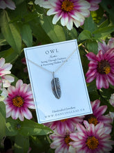 Load image into Gallery viewer, Feather Necklace -Owl-