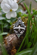 Load image into Gallery viewer, White Raven & Spring Blossoms -Emerald