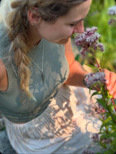 Load image into Gallery viewer, Feather Necklace -Heron-