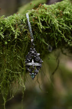 Load image into Gallery viewer, White Raven & Spring Blossoms -Emerald