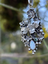 Load image into Gallery viewer, Bumblebee & Spring Blossoms -Opal & Emerald