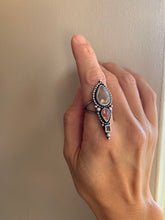 Load image into Gallery viewer, Sapphire, Sunstone & Golden Imperial Topaz Ring