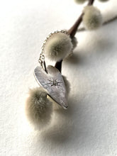 Load image into Gallery viewer, Silver Heart Necklace with CZ