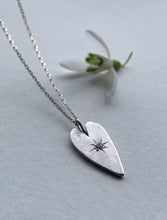 Load image into Gallery viewer, Silver Heart Necklace with CZ