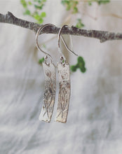 Load image into Gallery viewer, rectangle silver earrings