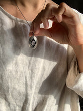 Load image into Gallery viewer, handcrafted sterling silver with a gemstone amulet