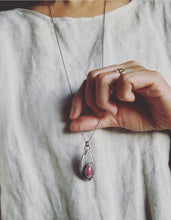 Load image into Gallery viewer, Amulet pendant necklace, Forest, Pink Sapphire, Vancouver Canada