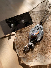 Load image into Gallery viewer, Forest Spirit -Barred Owl - Koroit Boulder Opal & Herkimer Diamond