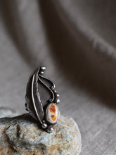 Load image into Gallery viewer, Fire Opal & Feather Ring