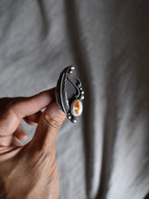 Load image into Gallery viewer, Fire Opal & Feather Ring