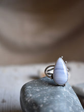 Load image into Gallery viewer, Dew Drop Ring ✴︎Drop Shape Blue Lace Agate✴︎