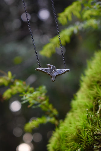 hummingbird silver necklace