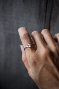 Herkimer Diamond Ring, Minimal Jewelry