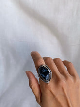 Load image into Gallery viewer, Pietersite &amp; Silver Feather Ring
