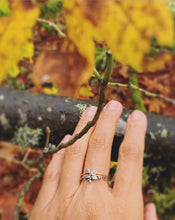 Load image into Gallery viewer, small rustic diamond wedding band Canada