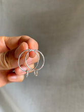 Load image into Gallery viewer, Minimal Studs Earrings ✴︎Double Drop Hoops✴︎medium