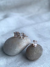 Load image into Gallery viewer, Herkimer Diamond solitaire earrings