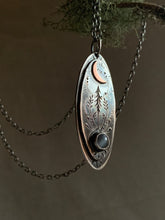 Load image into Gallery viewer, forest spirit pendant necklace dancing leaf design