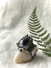 Load image into Gallery viewer, Deep Cove Ring - Faceted Grey Shade Sapphire -