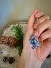 Load image into Gallery viewer, West Coast Nature -Raven Necklace- Moss Aquamarine