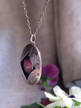 Load image into Gallery viewer, handcrafted silver necklace with a sapphire