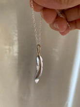 Load image into Gallery viewer, gold and silver feather necklace
