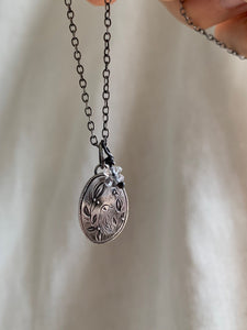 hand engraved pendant necklace