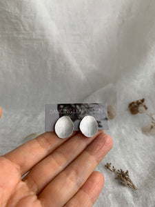 Silver Petal Earrings - Hydrangea Sepals - d -