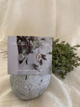 Load image into Gallery viewer, Engraved Leaf Studs Earrings