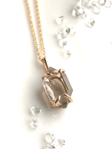 Herkimer Diamond Solitaire Pendant - H -