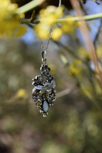 Bumblebee & Spring Blossoms -Opal & Emerald
