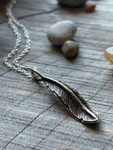 Load image into Gallery viewer, Feather Necklace -Raven-

