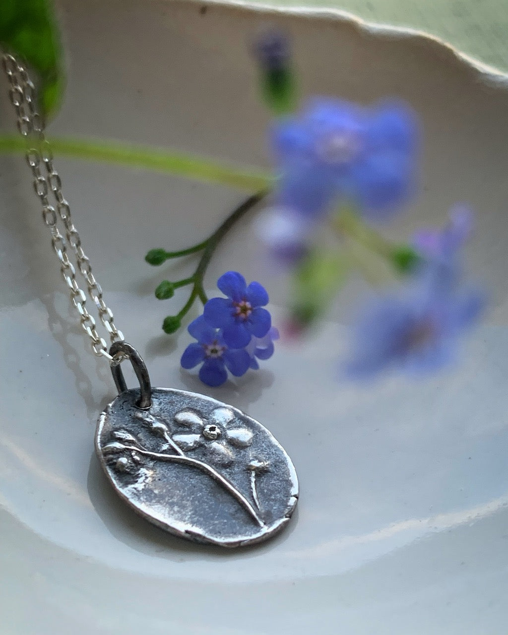 Forget Me Not Necklace -true love & respect-