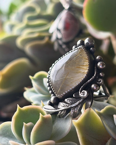rutilated quartz ring
