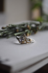 Under The Moonlight -Tanzanite & Diamond Ring -