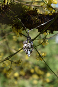 Bumblebee & Spring Blossoms -Opal & Emerald