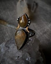 Load image into Gallery viewer, Sapphire &amp; Rutilated Quartz Ring

