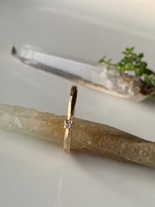 minimal, organic style engagement ring Canada