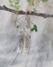 Load image into Gallery viewer, rectangle silver earrings
