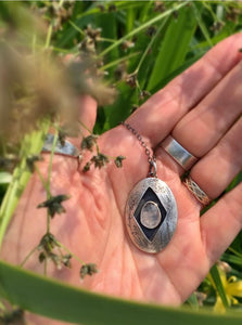 One of a kind hand engraved silver necklace, Canada