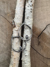 Load image into Gallery viewer, Forest Companions // Owl &amp; Mushroom-Mismatched Hoop Earrings

