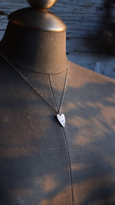 handcrafted silver heart necklace for sale Canada