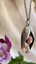 Load image into Gallery viewer, Hand-engraved wildflower silver necklace
