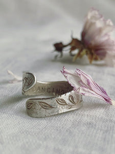 Dancing Leaf Design hand engraved jewelry 