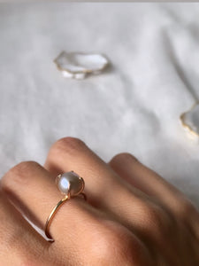 pearl solitair ring for sale