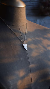 Engraved silver heart necklace for sale Canada