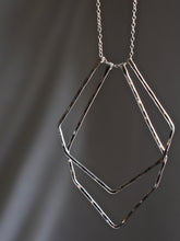 Load image into Gallery viewer, Geometric Silver Long Necklace ✴︎Herkimer✴︎L✴︎
