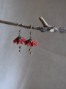 red flower earrings canada