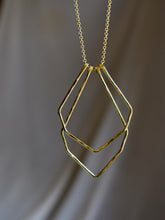 Load image into Gallery viewer, Geometric Brass Necklace -Herkimer-M-
